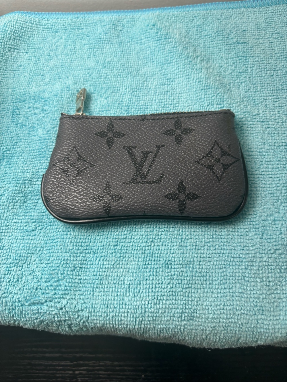 Louis Vuitton Monogram Eclipse Zip Pouch Coin Purse Slim Card Holder Wallet
